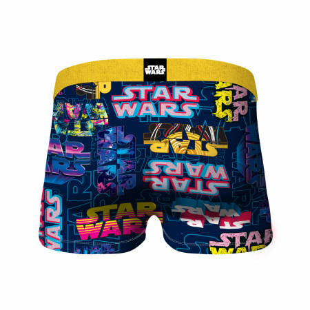 Star Wars Neon Text Logos All Over Men's Crazy Boxer Briefs