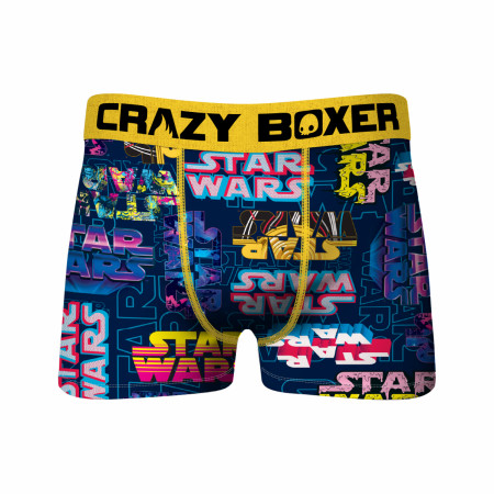 Star Wars Luke on Hoth Scene & Neon Logos 2-Pack of Crazy Boxer Briefs