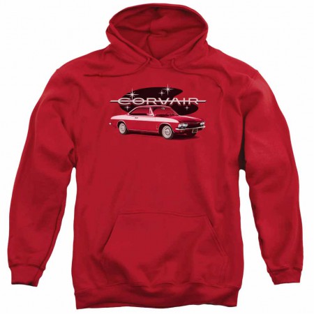 Chevy 65 Corvair Mona Spyda Coupe Red Pullover Hoodie