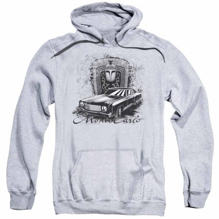 Chevy Monte Carlo Drawing Gray Pullover Hoodie