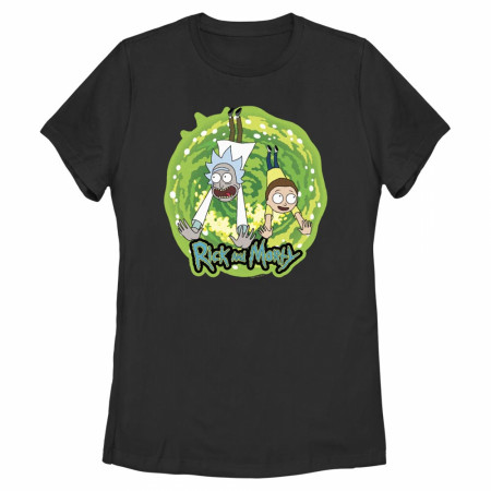 Rick and Morty Soaring By Womens T-Shirt