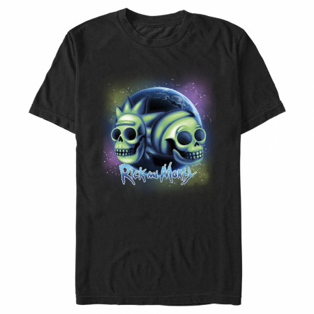 Rick And Morty Glow Skull T-Shirt