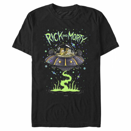 Rick And Morty Space Cruiser Take-Off T-Shirt