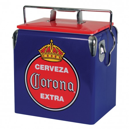 Corona Vintage Red and Blue Ice Chest