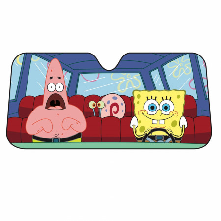 SpongeBob SquarePants Nervous Driving Car Sun Shade
