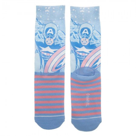 Captain America Faded Neon Crew Socks