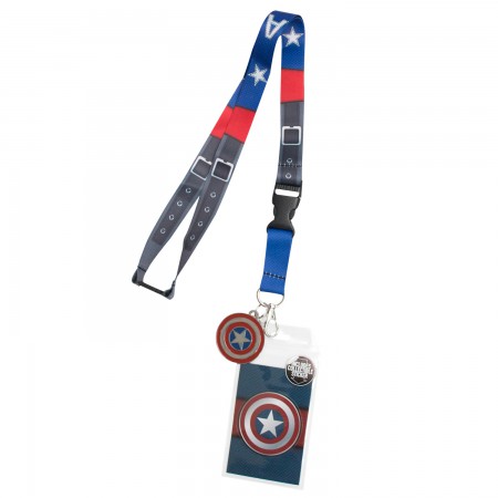 Captain America Keychain Lanyard