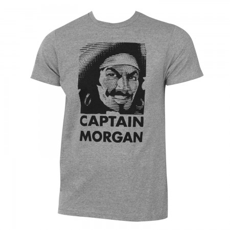 Captain Morgan Men's Gray Pirate Logo T-Shirt