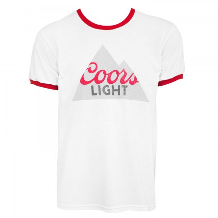 Coors Light Men's White Ringer T-Shirt