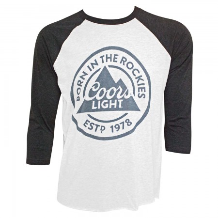 Coors Light Born In The Rockies Men's Raglan Gray T-Shirt