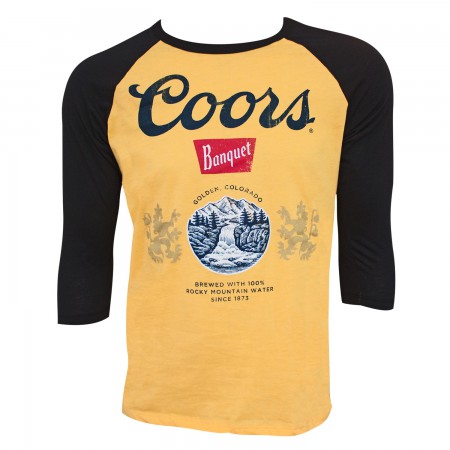 Coors Banquet Black and Yellow Raglan Shirt