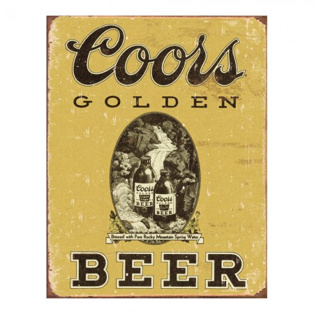 Coors Golden Beer Vintage Tin Sign