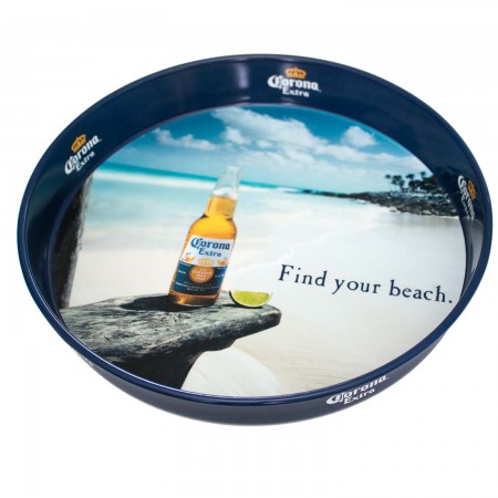 Corona Extra Find Your Beach Metal Serving Tray