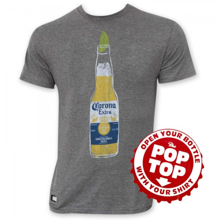 Corona Extra Pop Top Bottle Opener With A Lime Tee Shirt