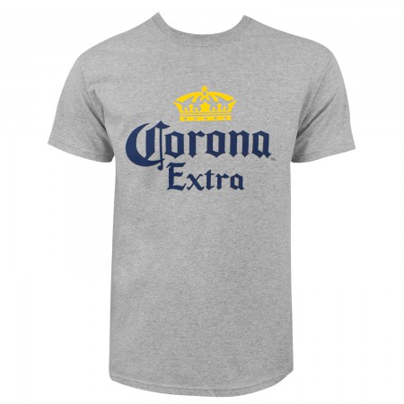Corona Extra Logo Men's Gray T-Shirt