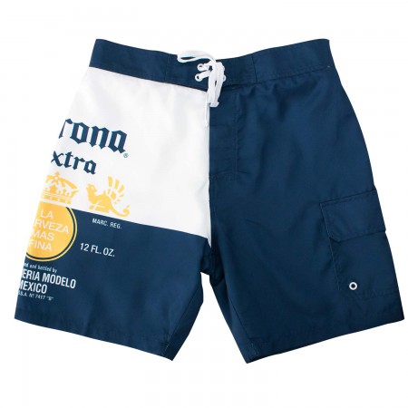 Corona Extra Blue & White Split Board Shorts