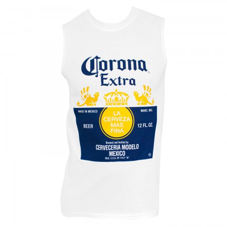 Corona Extra Muscle Style Men's White Tank Top
