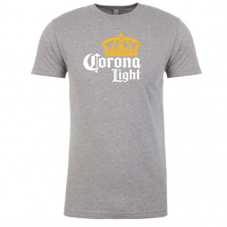 Corona Light Logo Men's Grey T-Shirt