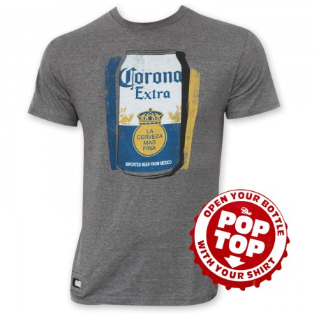 Corona Extra Can Pop Top Bottle Opener Tee Shirt