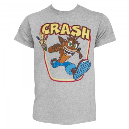 Crash Bandicoot Men's Grey Aku-Aku T-Shirt