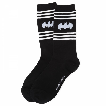 Batman Logo Striped Dress Socks