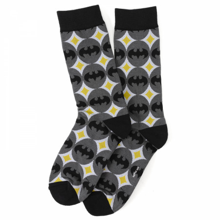 Batman Circle Logo Pattern Dress Socks