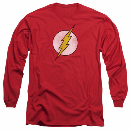 Flash Distressed Symbol Long Sleeve T-Shirt