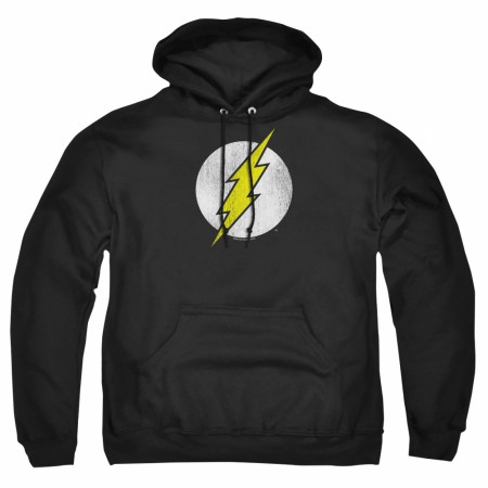 The Flash Distressed Logo Black Colorway Pull-Over Hoodie