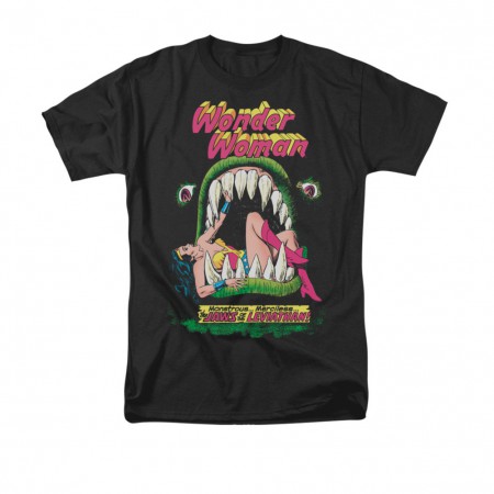 Wonder Woman Jaws Black T-Shirt