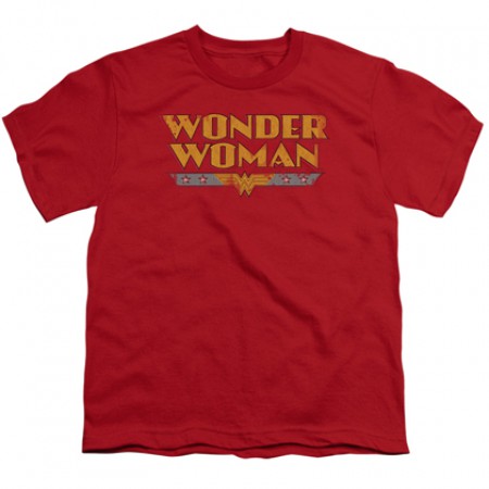 Wonder Woman Vintage Logo Youth Tshirt