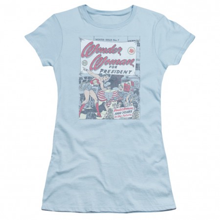 Wonder Woman For President Women's Blue Tshirt