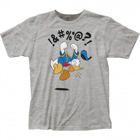 Donald Duck Men's Grey Swearing T-Shirt