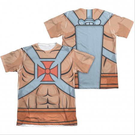 He-Man Masters Of The Universe Two-Sided Costume Sublimation T-Shirt