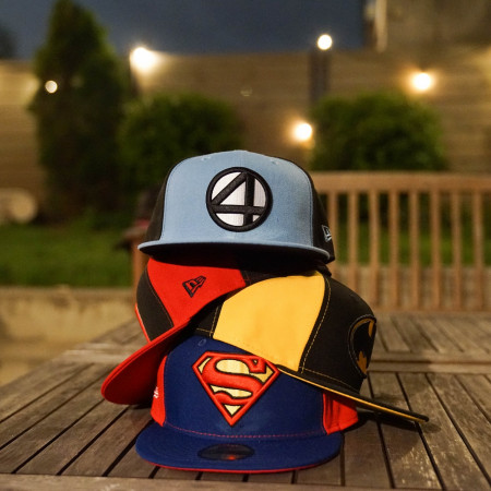 Superman Logo Blue & Red Panels New Era 59Fifty Fitted Hat