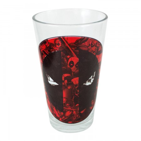 Deadpool Logo 16 Ounce Pint Glass