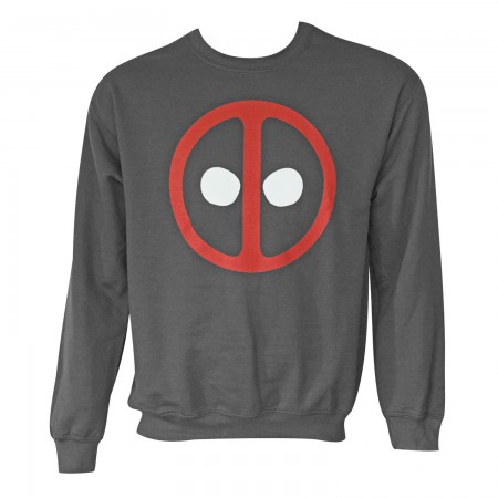 Deadpool Men's Grey Long Sleeve Crew Neck Sweatshirt