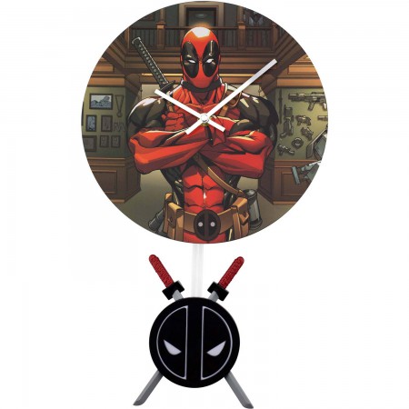 Deadpool Swinging Pendulum Wall Clock