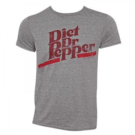 Diet Dr. Pepper Logo Grey Tee Shirt
