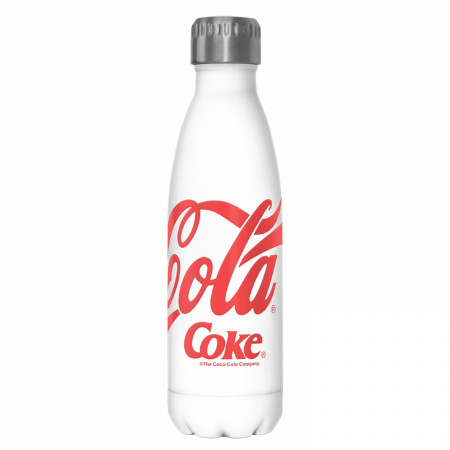 Coca-Cola Large Logo White Colorway 17oz Steel Water Bottle