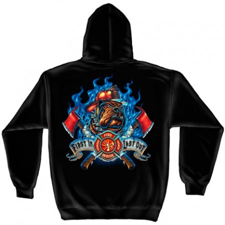 USA Fire Department Black Graphic Hoodie Sweatshirt FREE SHIPPING