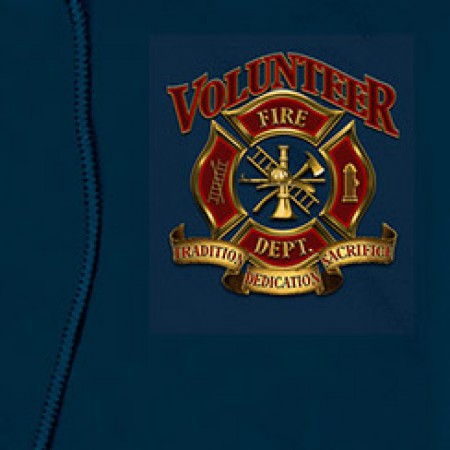 Firefighter Volunteer Fire Dept Navy Graphic Hoodie Sweatshirt FREE SHIPPING