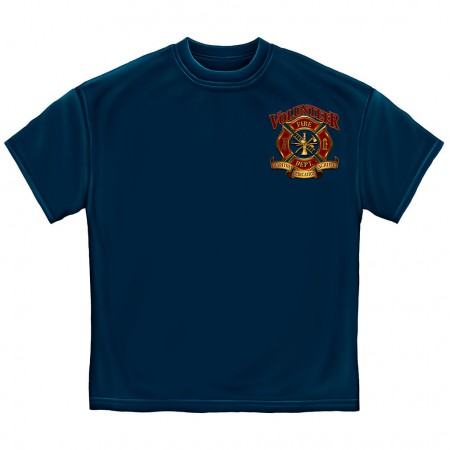 Volunteer Fire Department T-Shirt - Blue