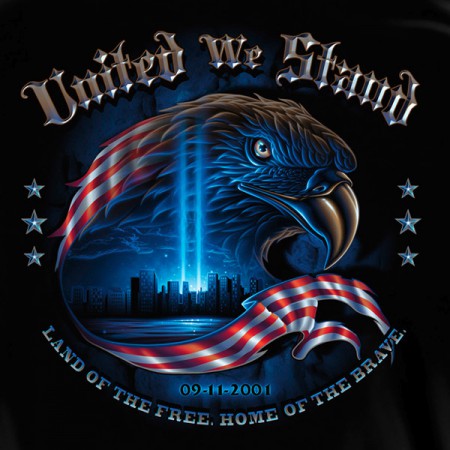 United We Stand Patriotic USA Black Graphic Hoodie Sweatshirt FREE SHIPPING