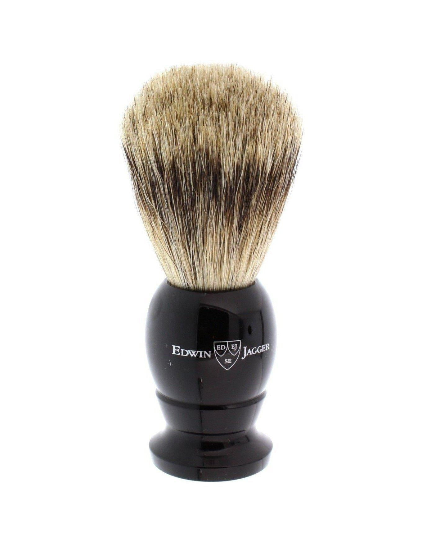 Product image 1 for Edwin Jagger Best Badger Shaving Brush, Medium, Black