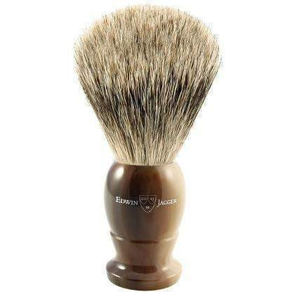 Product image 2 for Edwin Jagger Best Badger Shaving Brush, Medium, Imitation Light Horn