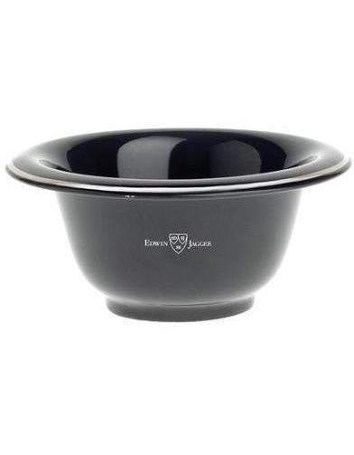 Product image 1 for Edwin Jagger Black Porcelain Shaving Soap Bowl with Silver Rim