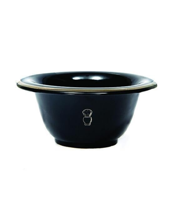 Product image 2 for Edwin Jagger Black Porcelain Shaving Soap Bowl with Silver Rim