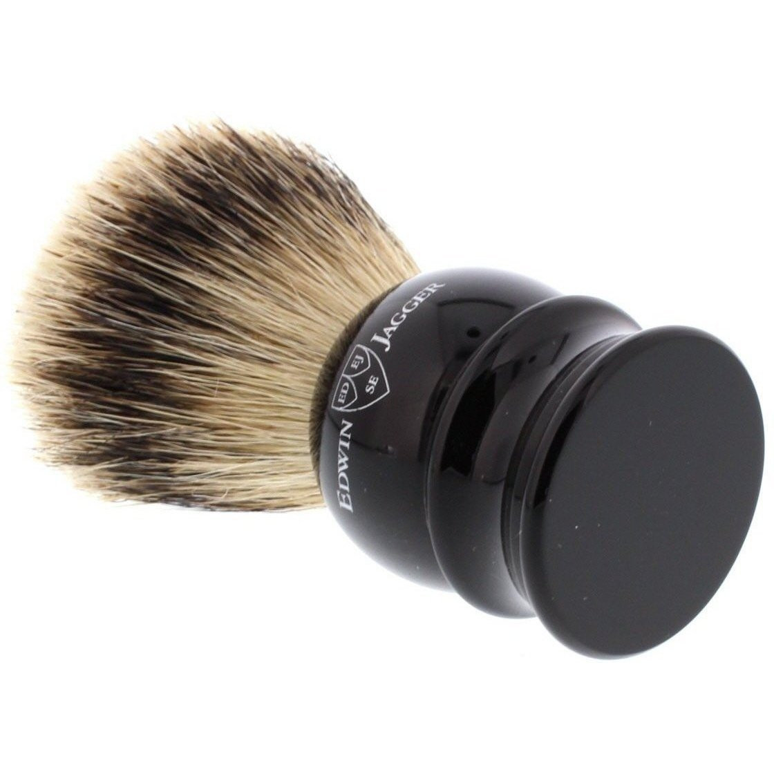 Product image 3 for Edwin Jagger Silver Tip Badger Shaving Brush, Medium, Black