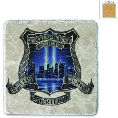 Police We Will Never Forget Stone Coaster