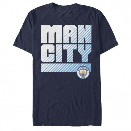 Manchester City Man Logo Soccer Blue T-Shirt